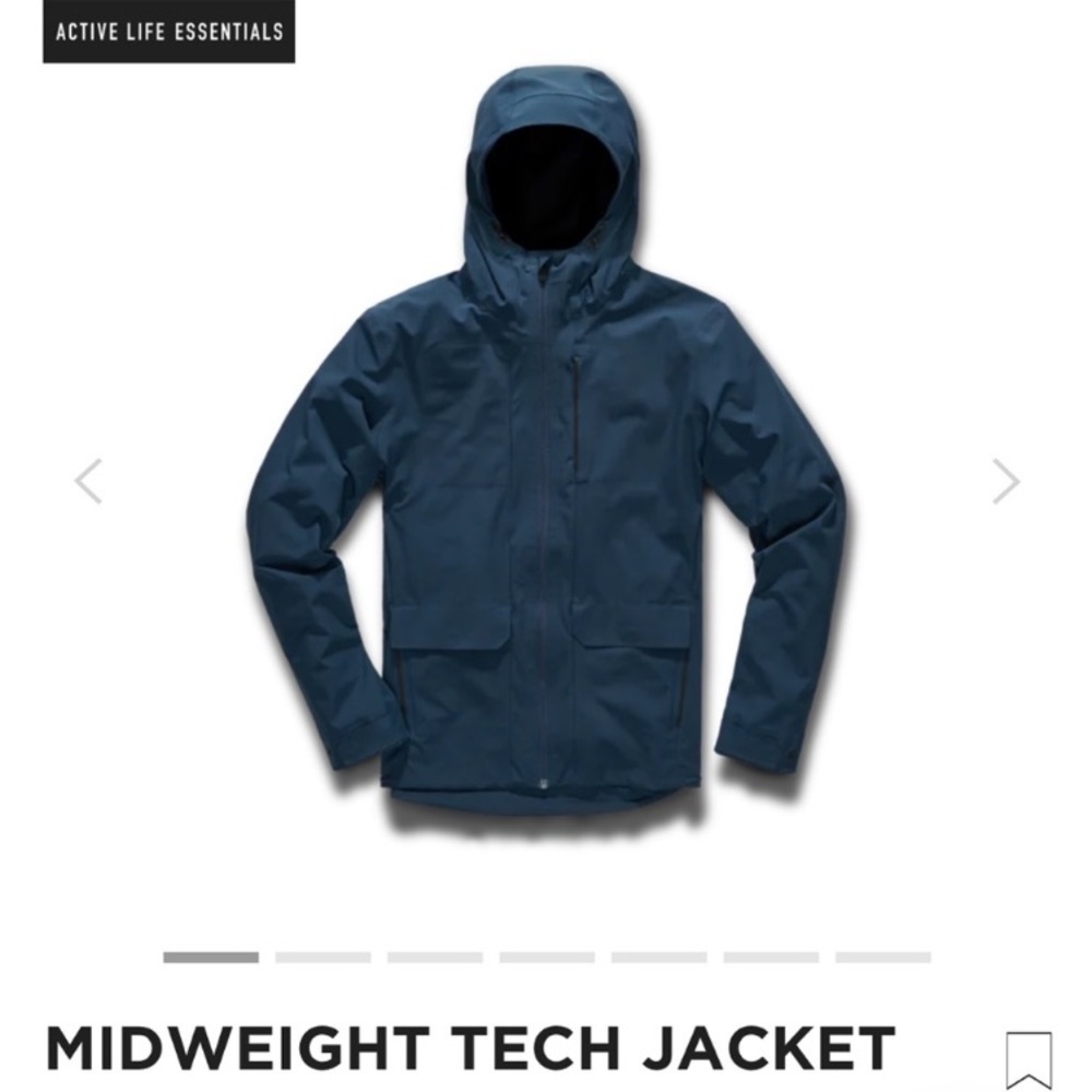 Ten Thousand Mid Weight.                           Tech jacket in dark Teal.